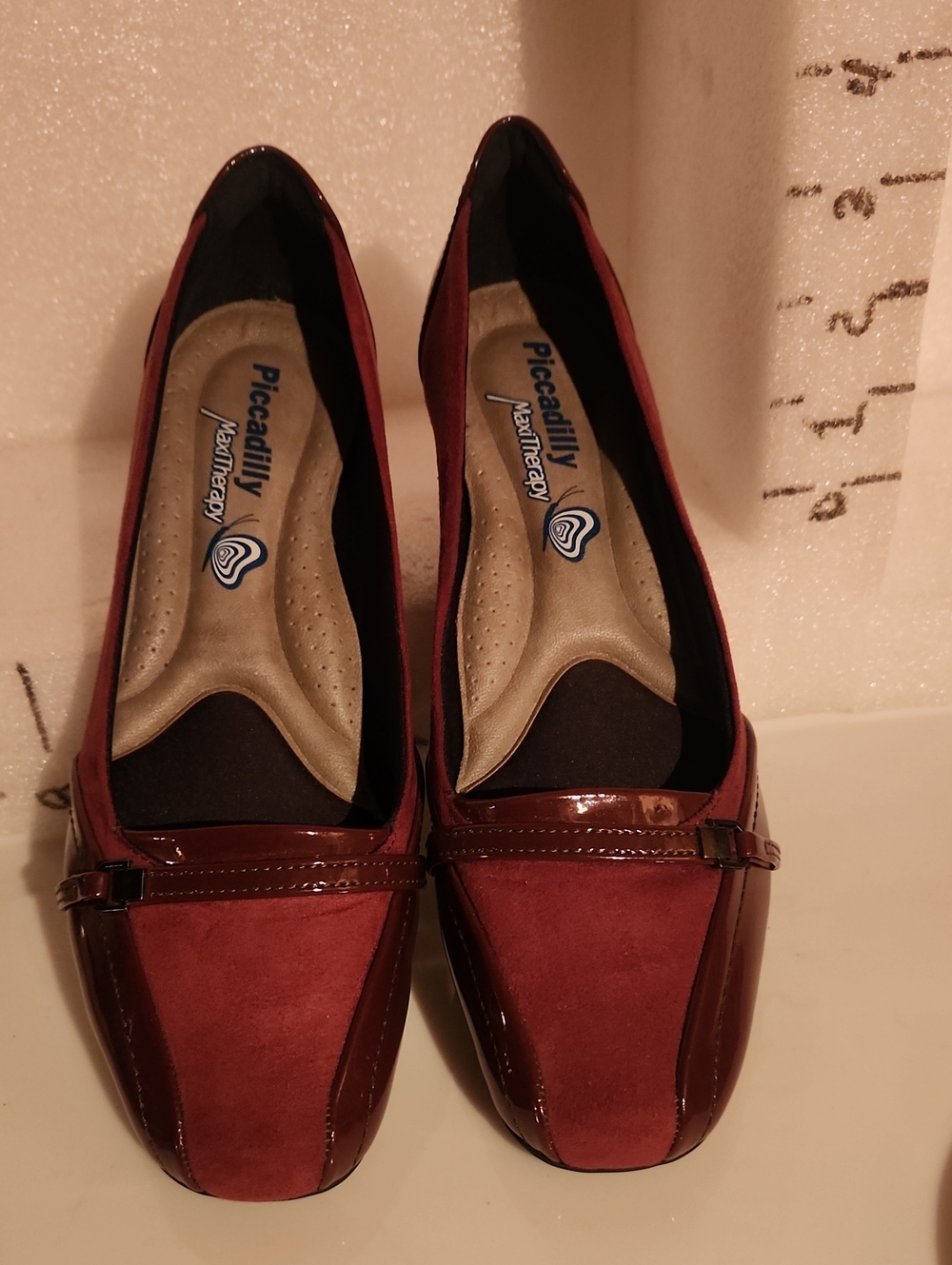These shoes are Bordeaux loafers from Piccadilly